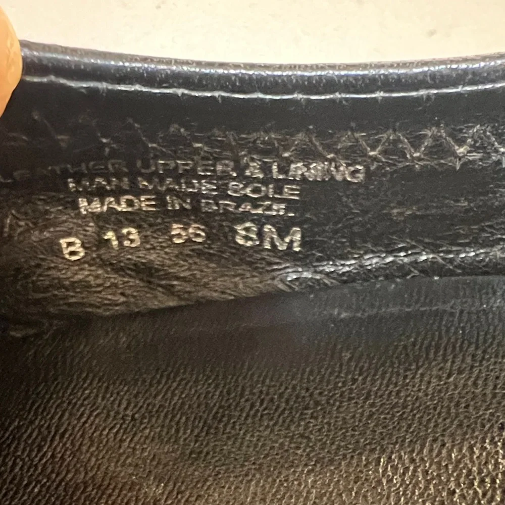 Tory Burch Reva leather Ballet Black Flats with Gold Logo size 8M